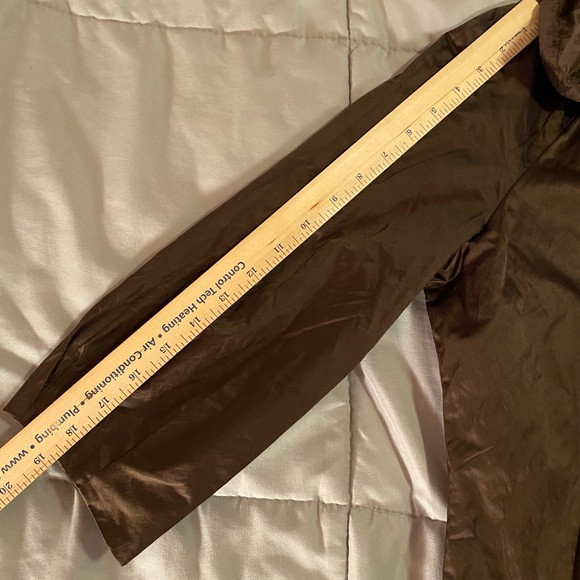 Chico’s Black Walnut/Brown Texture Shine Erika 3/4 Sleeve Snap Closure Jacket - Picture 15 of 15